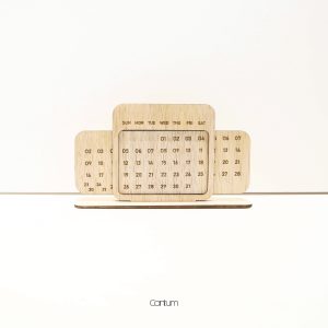 Laila Wooden Desk Calendar