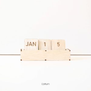 Ellie Wooden Desk Calendar