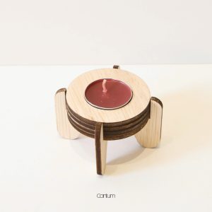 Adeline Wooden Candle Holder