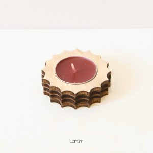 Amely Wooden Candle Holder