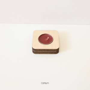 Aggy Wooden Candle Holder