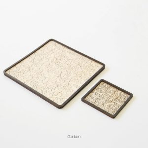 Veronica Wooden Coaster & Placemat Set