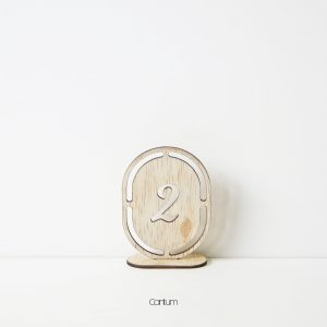 Wooden Table Number - D2