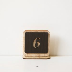 Wooden Table Number - D6