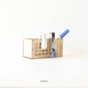 Eva Wooden Pen Holder – Personalized Desk Organizer | Custom Engraved Office Accessory